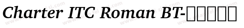 Charter ITC Roman BT字体转换